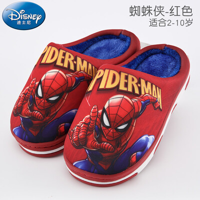 

Disney childrens cotton slippers boys winter new baby indoor boy cartoon spiderman slippers warm home shoes X207 red 170mm length 170