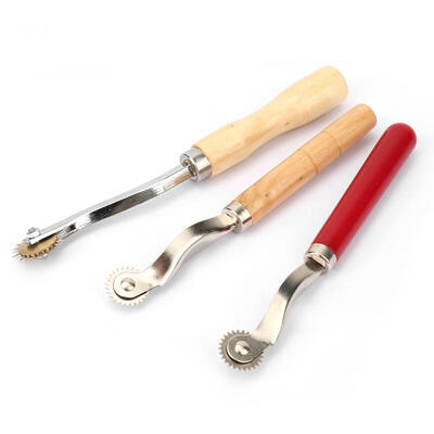 

Greensen 3pcs DIY Leather Paper Fabric Craft Sewing Wheel Roulette Tool Stitch Marker Cutting Tool
