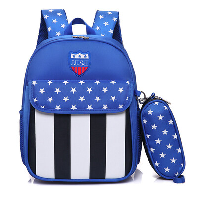 

Tailored Baby Kids Star Striped Heart Dot Backpack Toddler School Bag 2Pcs Set