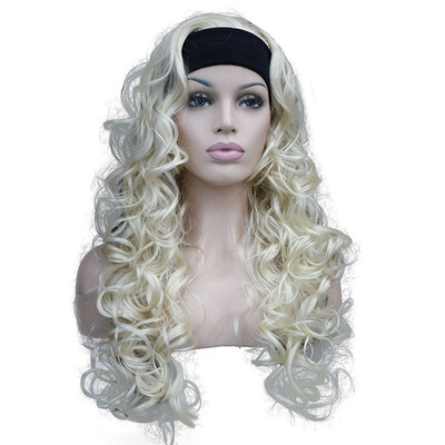 

StrongBeauty Long 34 Womens Wigs Hairpiece Curly with Adjust Black Headband Synthetic Hair COLOUR CHOICES