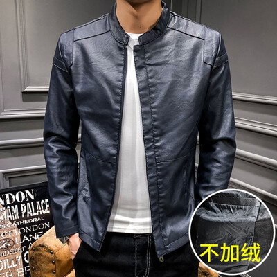 

KSENV leather jacket Spring&autumn new Slim versatile Handsome motorcycle mens jacket 11247