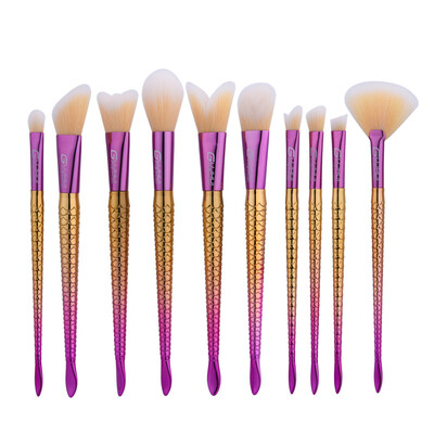 

〖Follure〗New 10Pcs Blending Pencil Foundation Eye shadow Makeup Brushes Eyeliner Brush