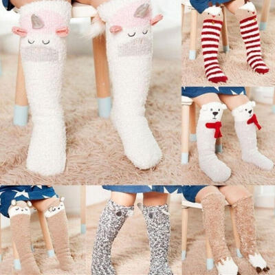 

Cute hildren&amp39s Unicorn Baby Kid Socks Antiskid Cotton Coral Fleece Long Socks