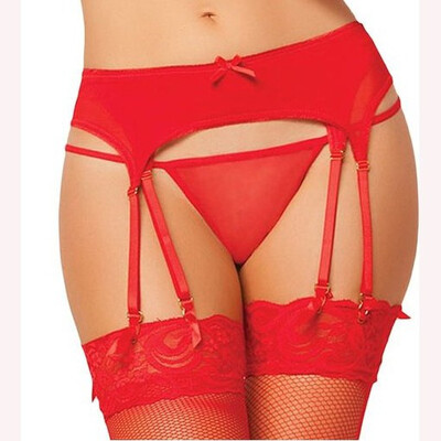 

Sexy lingerie Uniform temptation bow three-point garter tight suit