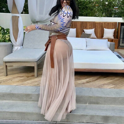 

Women Swimwear Bikini Cover Up Sheer See Through Beach Skirt Sarong Pareo Long Maxi Dress