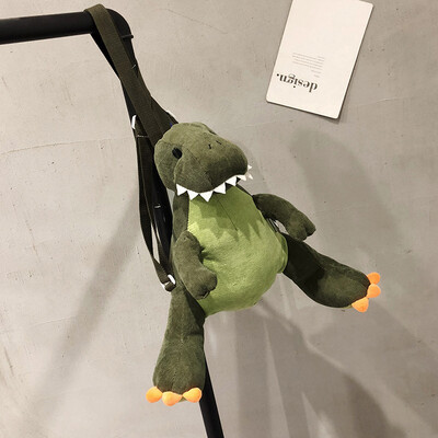

Qiao Bani 2019 new Korean chic fashion star Liu Haoran with the contrast color dinosaur shoulder diagonal female bag