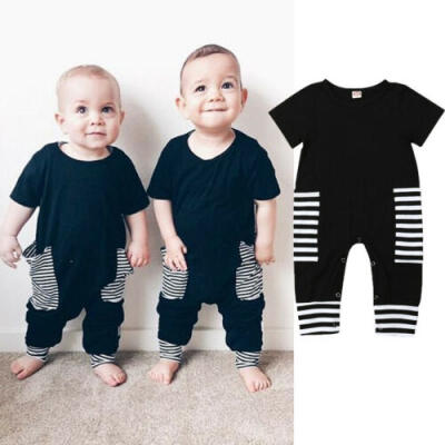 

US Stock Newborn Baby Boy Cotton Bodysuit Romper Playsuit Clothes Outfit Sunsuit