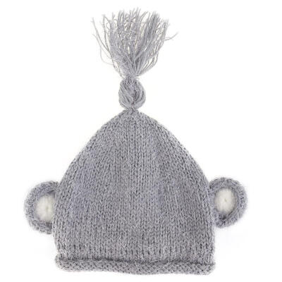 

New Autumn Winter Warm Little Monkey Ears Baby Hats Cap Winter Knitted Hat