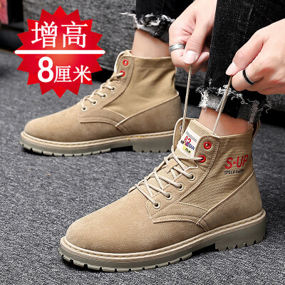 

Autumn Korean version of high-heeled shoes mens shoes canvas sports leisure sports leisure