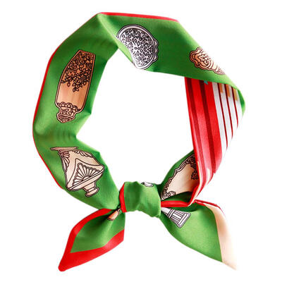 

Fashion Women Small Long Scarf Floral Print Collar Scarves Casual Decor