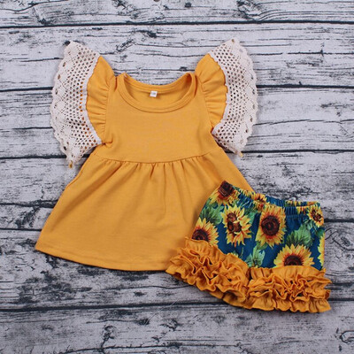 

Toddler Kids Baby Girl Summer Clothes T-shirt TopsFloral Pants Shorts Outfit
