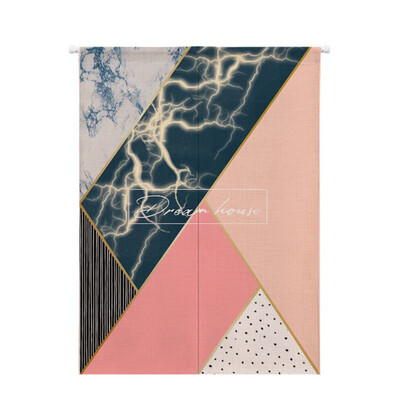 

Marble Grain Geometric Printed Doorway Curtain Cotton Linen Decor Curtain Hanging Tapestry Screens & Room Dividers