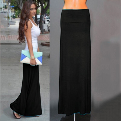 

Roseonmyhand Ladies Womens Gypsy Long Jersey Bodycon Maxi Skirt Ladies Skirt