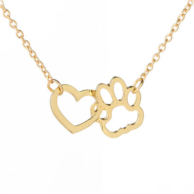 

Dog Claw Heart Type Alloy Short Pendant Necklace