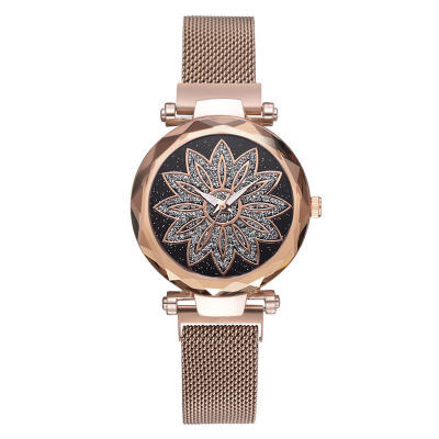 

Good Luck Watch For Women Rose Gold Magnet Mesh Band Stainless Steel Quartz Wristwatch Ladies Fashion Luxury Watches