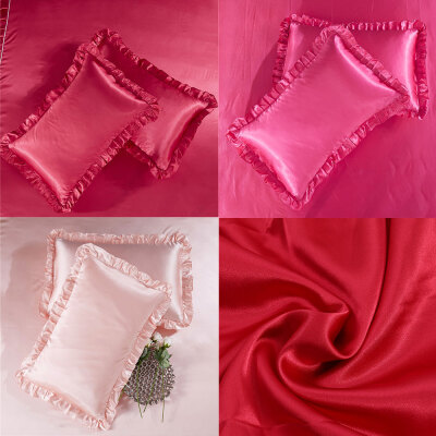 

Super Soft Pillow Case Solid Color Pillow Case Pure Emulation Silk Satin Top Quality Pillow Cover