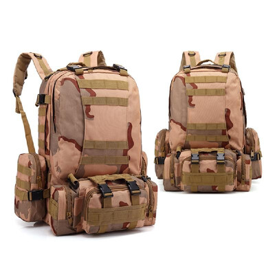 

60L Outdoor Multifunction Military Tactical Backpack with MOLLE Webbings Rucksack Sports Camping Travel Hiking Bag