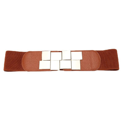 

New Fashion Women Belt Sequined Clasp Front Stretch Elastic Cummerbund Wide Belt Waistband Strap