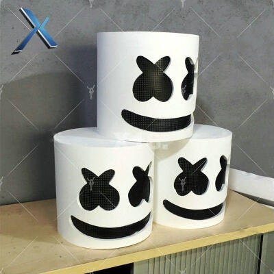 

Fashion Mask Marshmello Helmet Cosplay Costume Halloween Party Props Bar DJ Mask