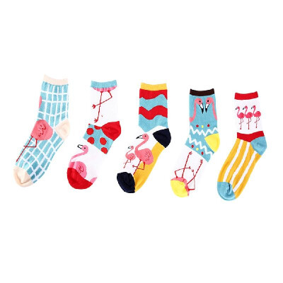 

5 Pairs of Mixed Women Cotton Socks Breathable Comfortable Middle Tube Socks Casual Socks