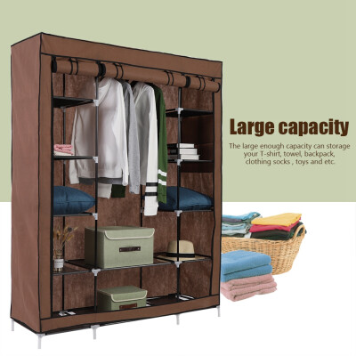 

Non-woven Canvas Clothes Storage Organiser Wardrobe Shelves & Hanging Rail Home 135x45x175cm Wardrobe Shelves Wardrobe Shelves