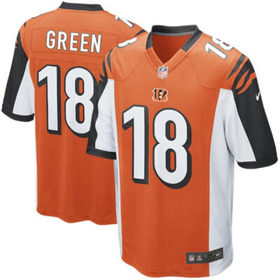 

Youth Football Jersey Cincinnati Bengals AJ Green Orange Alternate Game Jersey
