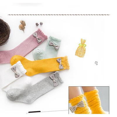

Kids Girl Classic Cotton Socks Tights School Knee-high Stockings Pile Socks