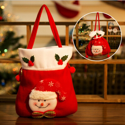 

1Pcs Cute Christmas Cartoon Gift Bag Xmas Tree Hanging Ornament Decorations Home Party Creative Gift Bags For Kids