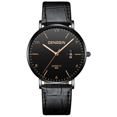 

Gobestart Luxury Quartz Sport Military Stainless Steel Dial Leather Band Wrist Watch