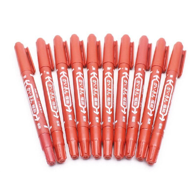 

10Pcs Double-headed Tattoo Skin Marker Pen Tattooing Piercing Marking Pen for Permanent Tattoo Tool