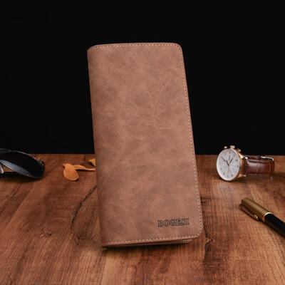 

Retro Fashion Mens Quality Ultra-thin PU Long Wallet Large Capacity Multi-Card Holder Cash Organizer Coin Purse