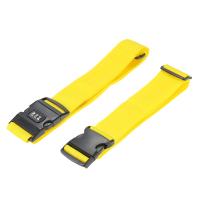 

Long Cross Luggage Strap Separable Suitcase Belts Travel Tags Accessories with 3 Dial Combo Lock Bag Bungee Strap Yellow