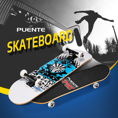 

PUENTE 31-inch Skateboard 7-layer Maple Wood Deck with T-shape Tool for Kids Adults Beginners