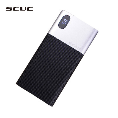 

Ultra-thin large-capacity mobile phone charging treasure 10000Mah polymer SCUC red power digital display mobile power