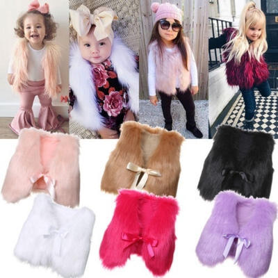 

Children Fashion Coat Faux Fur Vest Waistcoat Warm Winter Outwear Jacket Tops