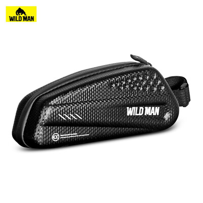 

WILD MAN Bicycles Mountain Bike Tube Front Bag with Rainproof Large Capacity
