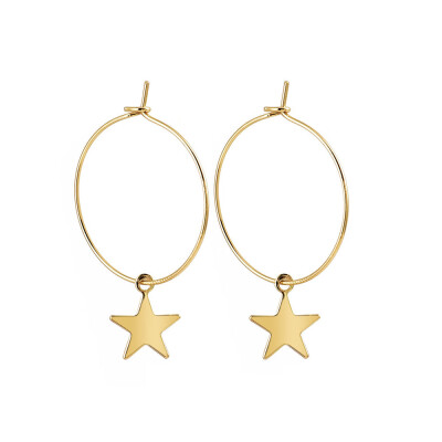 

2019 new brand design five-pointed star earrings earrings simple for women