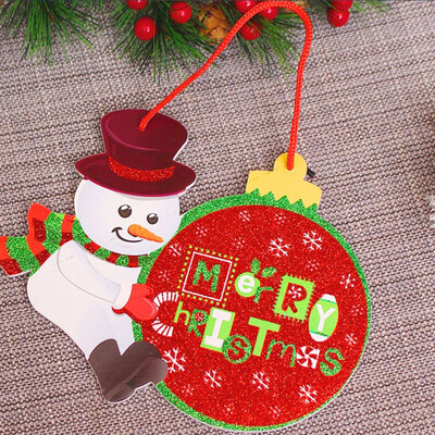 

〖Follure〗Christmas Tree Decoration Shiny Merry Letter Card for Xmas Hanging Ornament