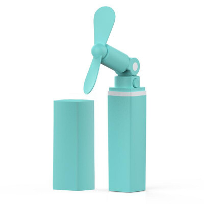 

Mini Pocket Handheld USB Electric Lipstick Fan Cooler Rechargeable Home Office Fans Lake Blue