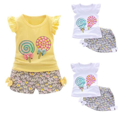 

Newborn Baby Toddler Kids Infant Boys Summer Cotton Outfits T shirt Short Pants