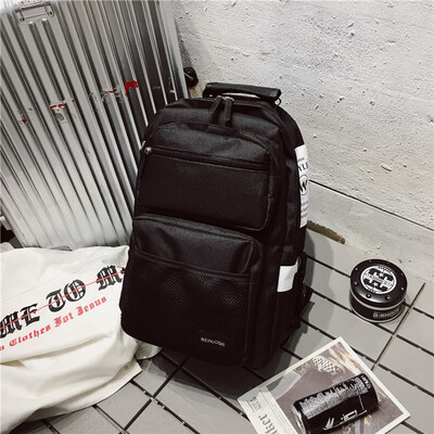 

Korean version of high school students shoulder bag female ins mens large capacity leisure tide brand travel bag computer backpac