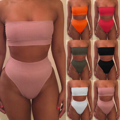 

Sexy Women Bandage Triangle Bikini Set Push-up Bandeau Padded Swimsuit Swimwear