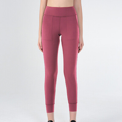 

Tailored Women High Waist Yoga Pants Pockets Tummy Control Workout Running Yoga Leggings