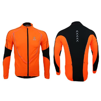

Arsuxeo Winter Warm Fleece Running Fitness Excercise Cycling Bike Bicycle Outdoor Sports Clothing Jacket Wear Wind Coat Long Sleev