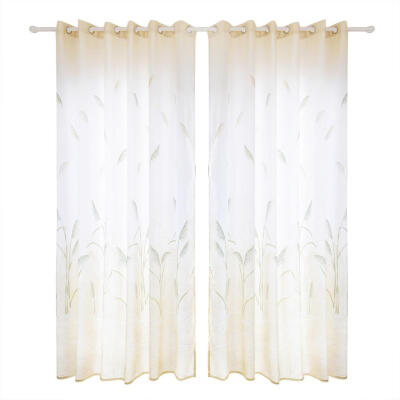 

Reed Printed Semi-Blackout Curtains Home Bedroom Windows Decorative Drapes