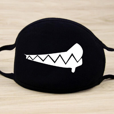 

Fashion Cool Teeth Pattern Cotton Face Masks Anti Dust Mouth Mask Washable Mouth Cover Black for Man Woman