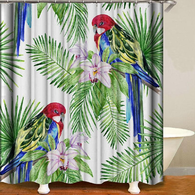 

Shower Curtain Flowers Trees Print Blackout Curtains Waterproof Mildew-proof Bathroom Curtain 71"x71