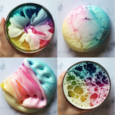 

Beautiful Color Mixing Cloud Slime Putty Scented Stress Kids Clay Toy