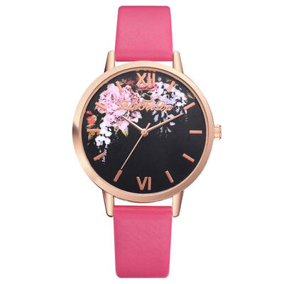 

Vogue Flowers Cute Girl Birthday Gifts Womens Watch Beautiful Military Temperament Souvenir Simple Ladies Wristwatches 2018 D