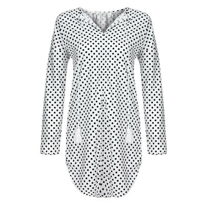 

Womens Summer Pullover Dots Baggy T-Shirt Dress Tops Ladies Sundress -3XL
